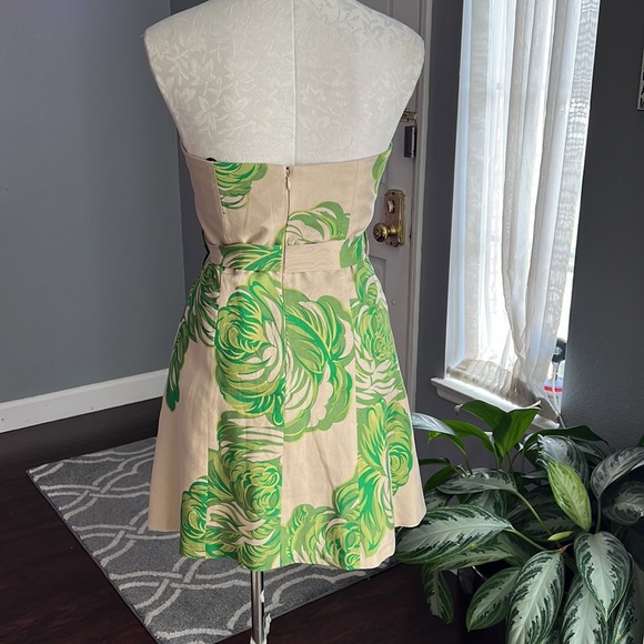 Tracy Reese Strapless Green Floral Dress - Picture 5 of 9